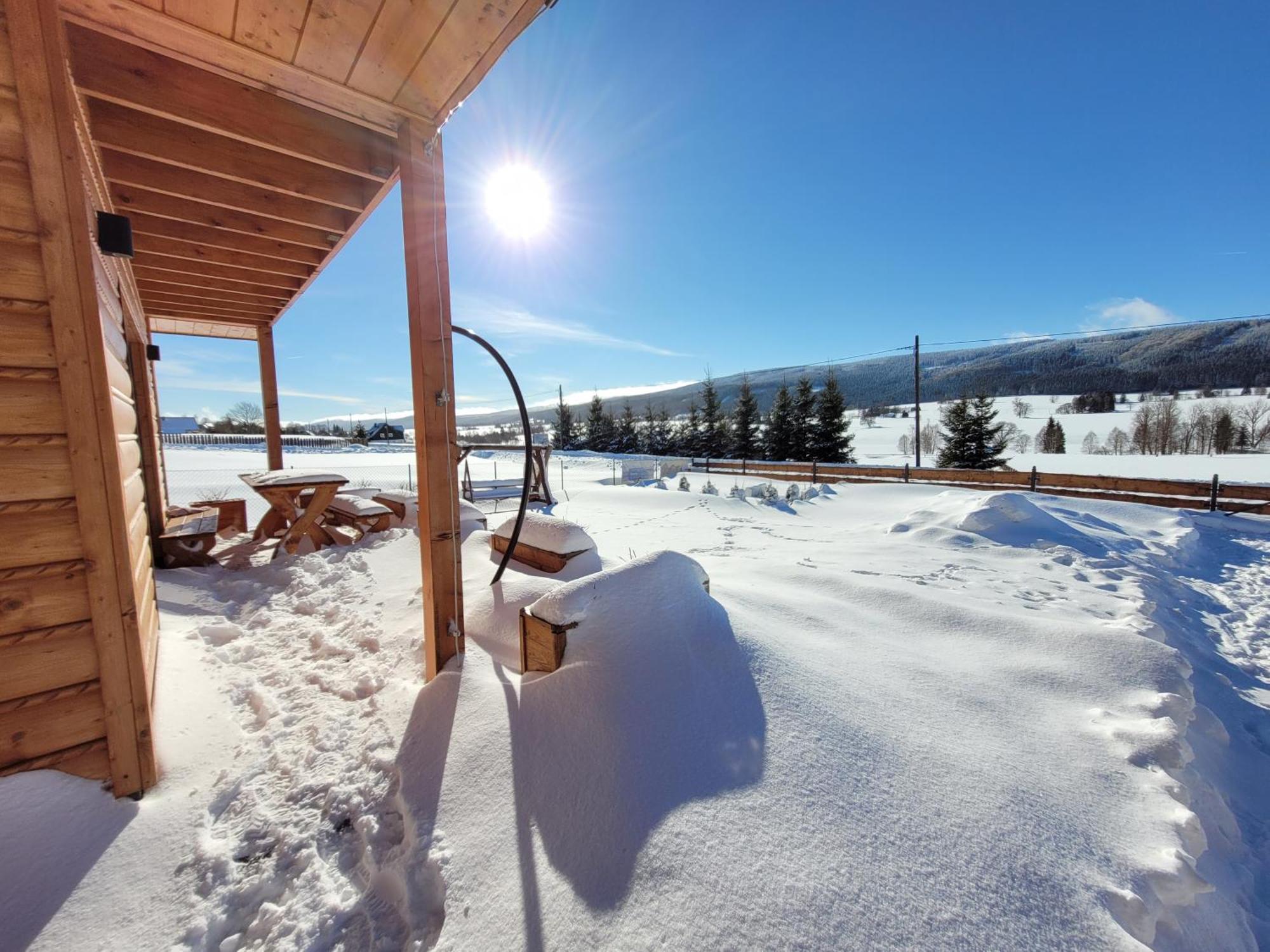 Osada Orlica Klimatyczne Domki Z Widokiem Na Gory I Termalnym Spa Sauna Jacuzzi 4 Km Od Zieleniec Ski Arena Lasowka Exterior foto
